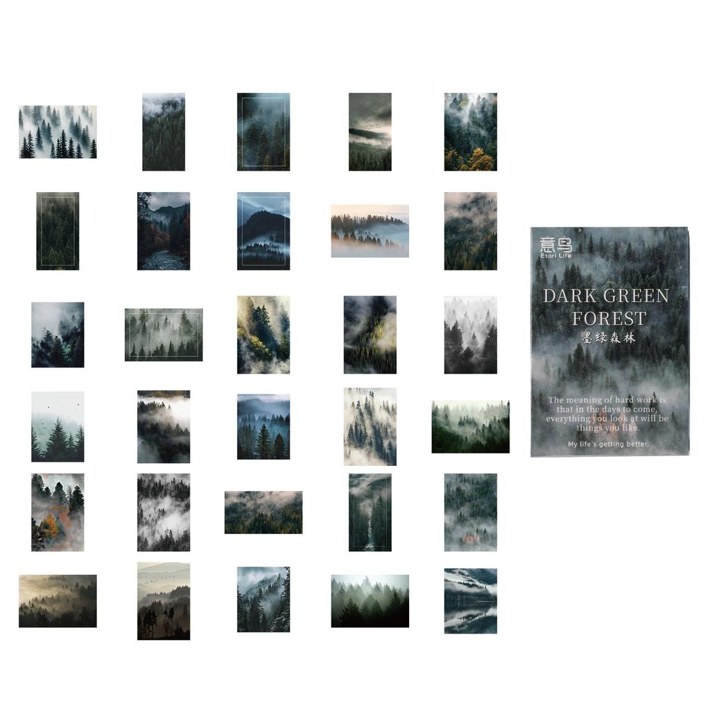 30-Piece Nature Forest Theme Sticker Pack, Versatile Woodland Styles & Crisp Details