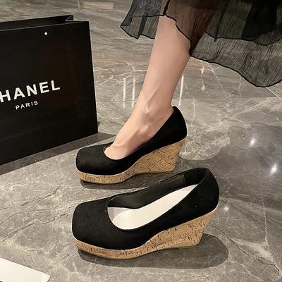 Fashion Autumn Women's Wedge Casual Shoes 2024 New Outdoor Shallow Ladies Platform Shoes Hot Selling Slip-On Women Shoes Big Size 42