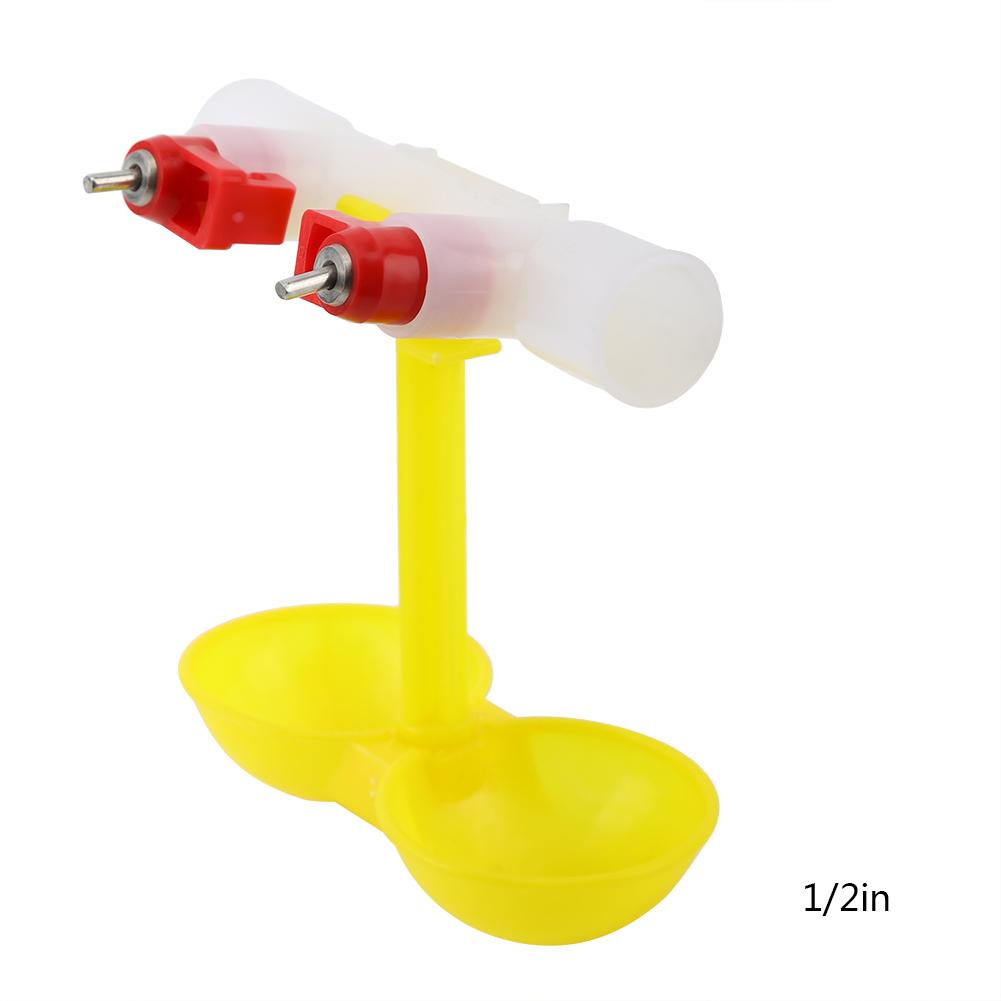 Chicken Water Drinkers Feeders For Poultry Waterer Quail Chicken Water Supply Feeder (1 2inch)