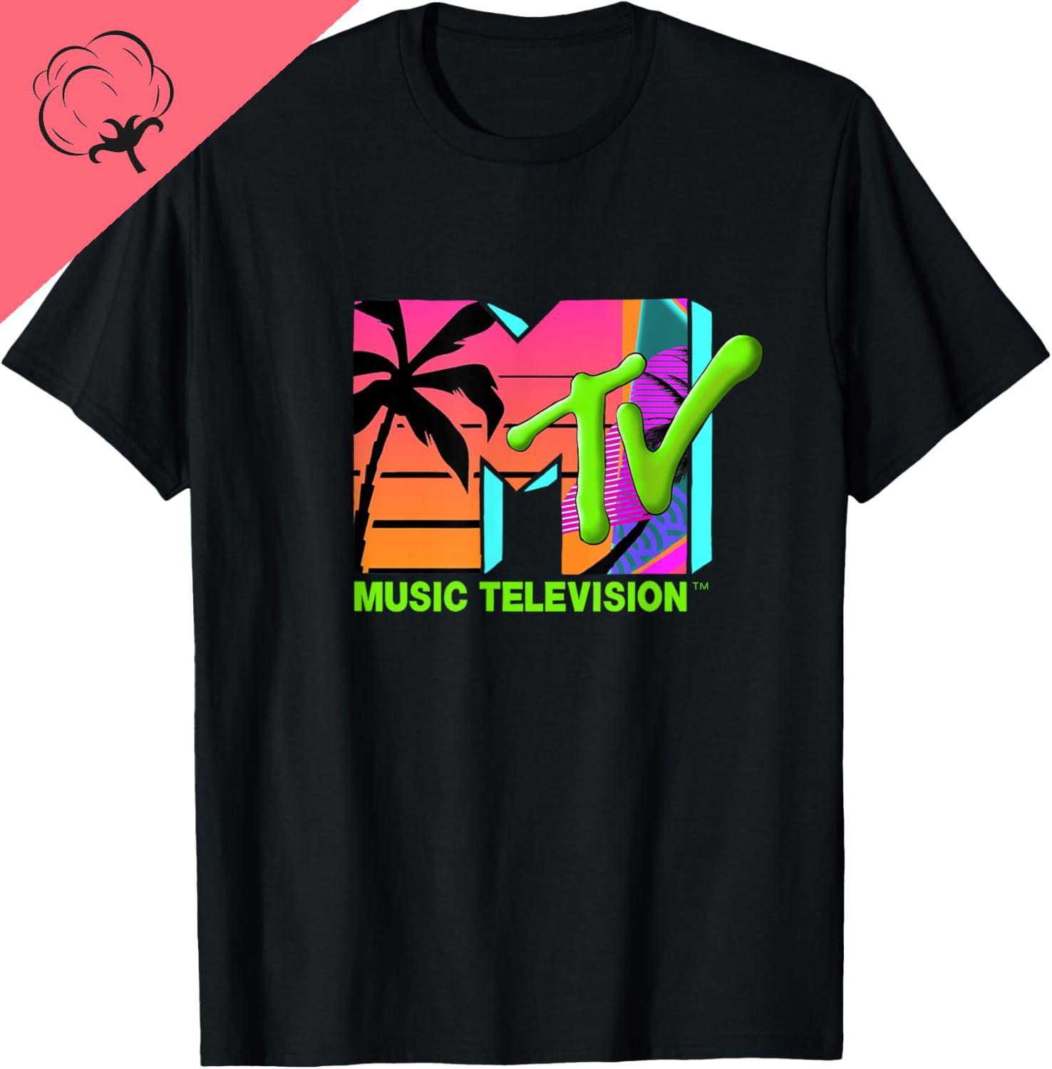 

New Fashion 80s90s Vintage Music Television MTV The Official with Retro Style Short Sleeve TShirt Graphic Streetwear Tee S