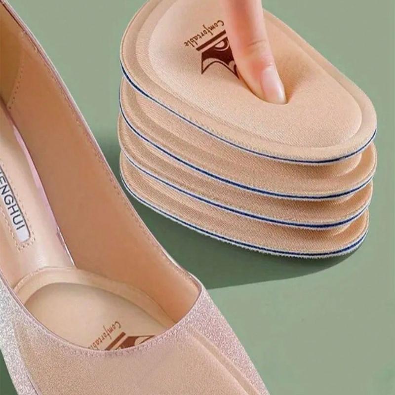 1pair Women's Half Size Shoe Inserts, Anti-Slip Breathable Sweat-Absorbing Foot Pads