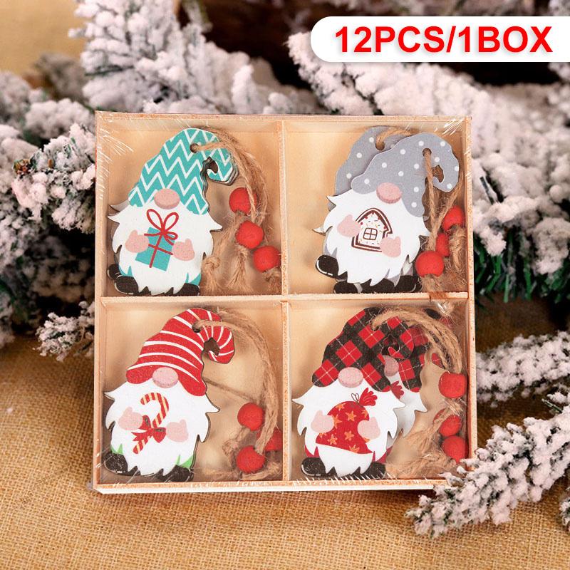 Wooden Christmas Pendant Merry Christmas Decoration for Home 2025 Navidad Xmas Tree Hanging Ornaments Kids Gifts New Year 2025