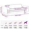 Dog Bed with Extension Brown 100 X 50 X 30 Cm Faux Leather