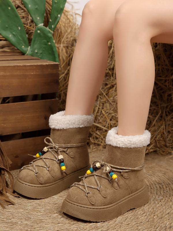 TUINANLE Winter Snow Boots Women Warm Shoes with Cotton Lining Colorful Girls Ankle Boots