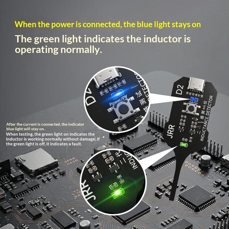V2.0 Type-C Inductance Tester Motherboard Coil Tester For Phone Component Fault Detection Repair Tools