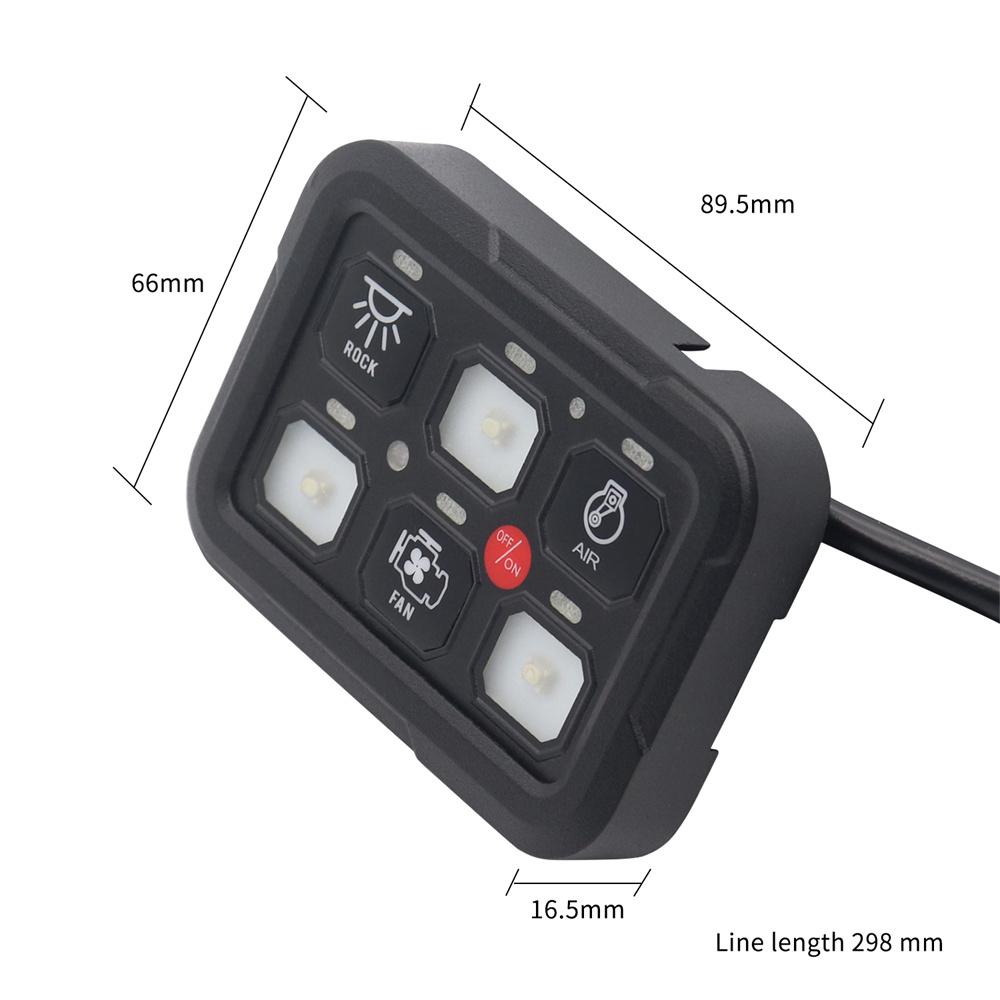 6 Gang Switch Panel Circuit Breaker Control Relay Kit for Car Truck UTV 12V-24V