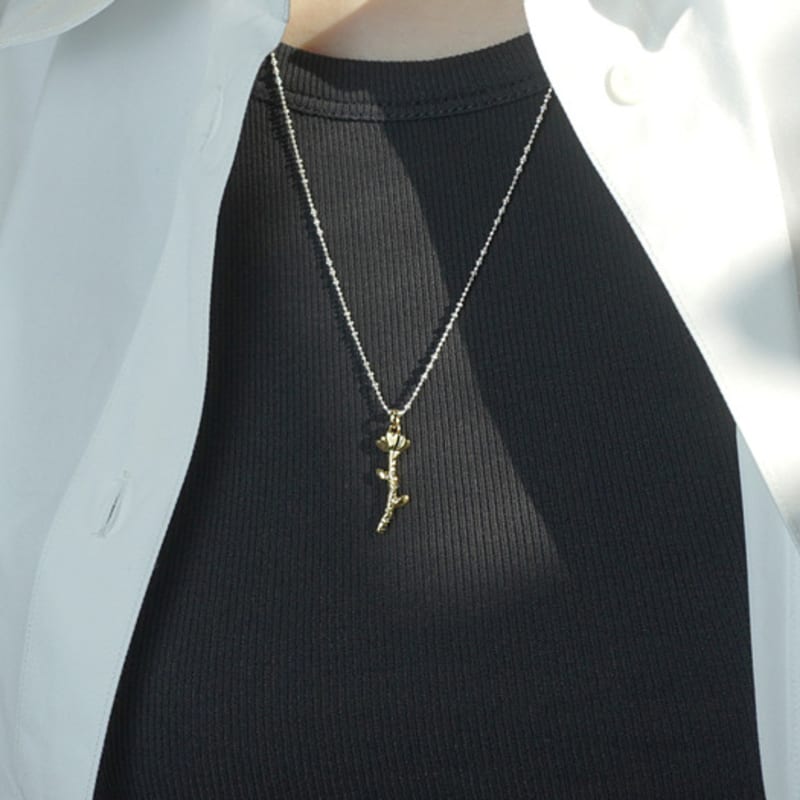 LAYOVV [Silver925] Flower Necklace