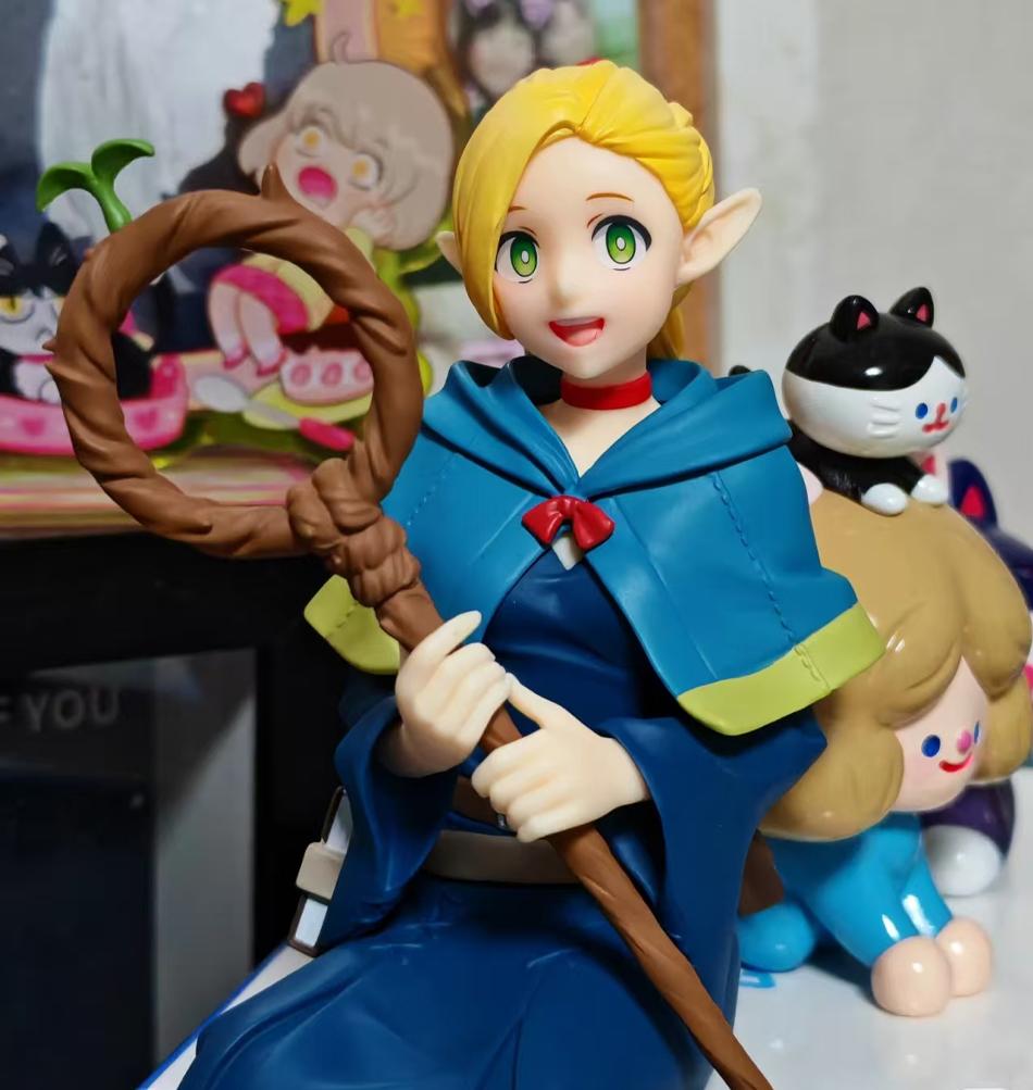 1-2pcs Delicious in dungeon sitting marcille laios toughen figure macaroni cork 13-19cm table car ornaments anime model gifts