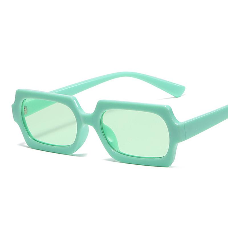 Vintage Ladies Square Sunglasses Woman Small Frame Shades Sun Glasses Candy Colors Fashion Polygon  Femme