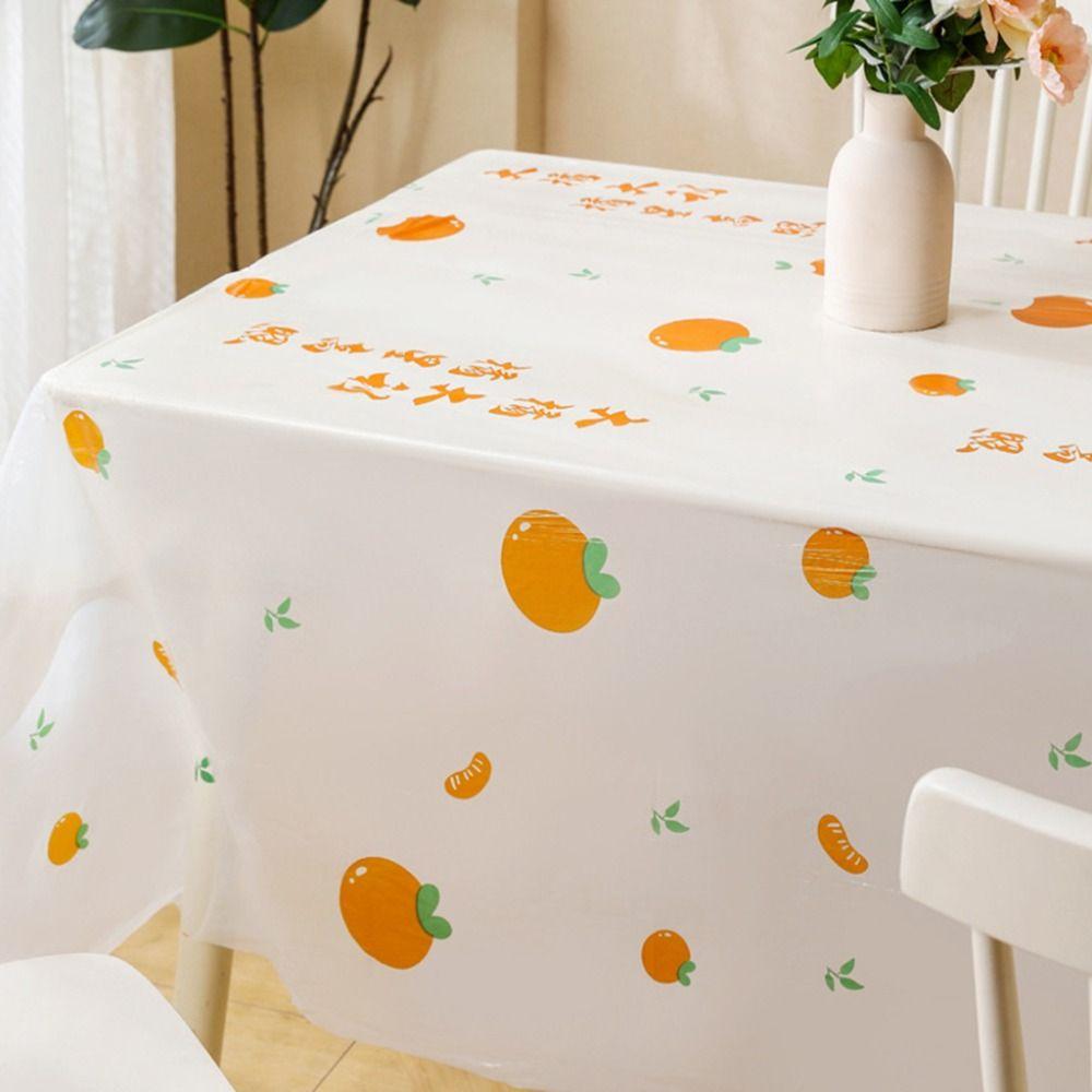20Pcs Oil Proof Round PVC Tablecloth Plastic Fresh Fruit Tablecloth  Desk