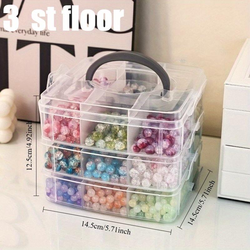 1PC Jewelry Storage Box, Earrings, Earrings, Storage Box, Multi-layer Transparent Grid, Portable Multi-functional Jewelry Storage Box.