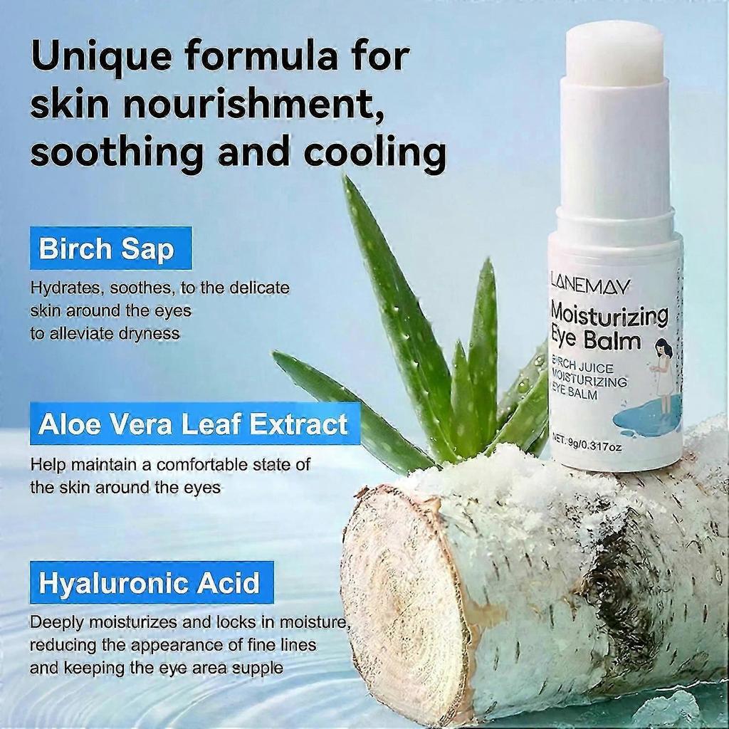 Succo di Betulla Freddo Rinfrescante Stick Occhi Decongestionante Glow Booster Balsamo per Occhi Gonfi, Occhiaie, Linee Sottili | Idratante da Portare Sempre con Sé | 0.35 oz