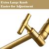 13-Inch Shower Head Arm, Gold, Stainless Steel, Adjustable, Locking Nut, 3-Year Warranty