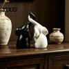 Elegant Animal Figurine Elephant Figurines Loving Gifts for Couples, Wedding Anniversary Modern Sculpture Ornament Nestling Elephants Statue