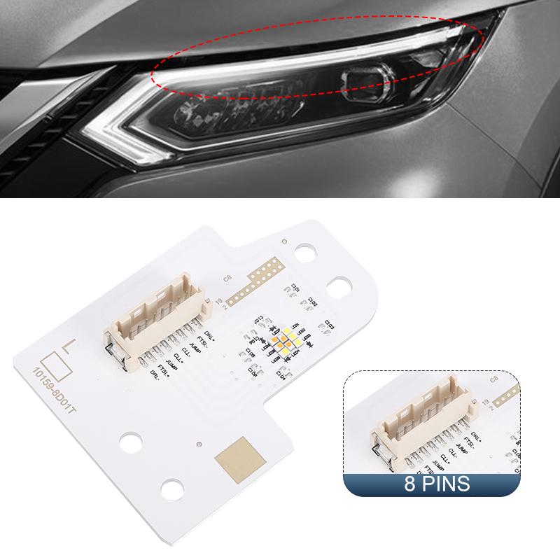 Auto White Angel Eyes Daytime Running Light Module Chip For Nissan Qashqai J11 2017 2018 Headlight DRL Boards