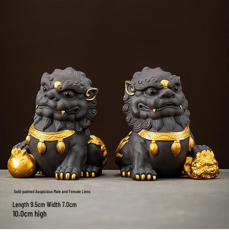 Purple Clay Pixiu Tea Pet for Kung Fu Tea Set, Desktop Decoration