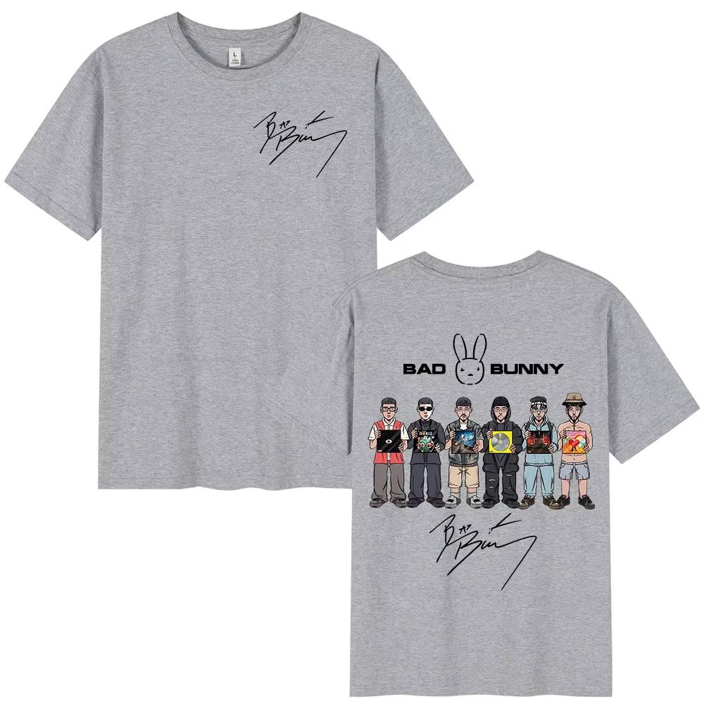 

Rapper Bad Bunny Album Cover Print T-shirt Debi Tirar Mas Fotos DTMF T Shirts Men Women Vintage Cotton Oversized T-shirt 3XL