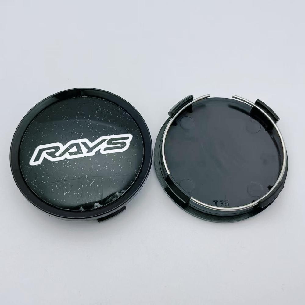 4pcs 74mm Car Wheel Center Caps With RAYS Logo Emblem Badge Wheel Rims Center Dust Cover Hub Hubcaps Replace Car Accessories