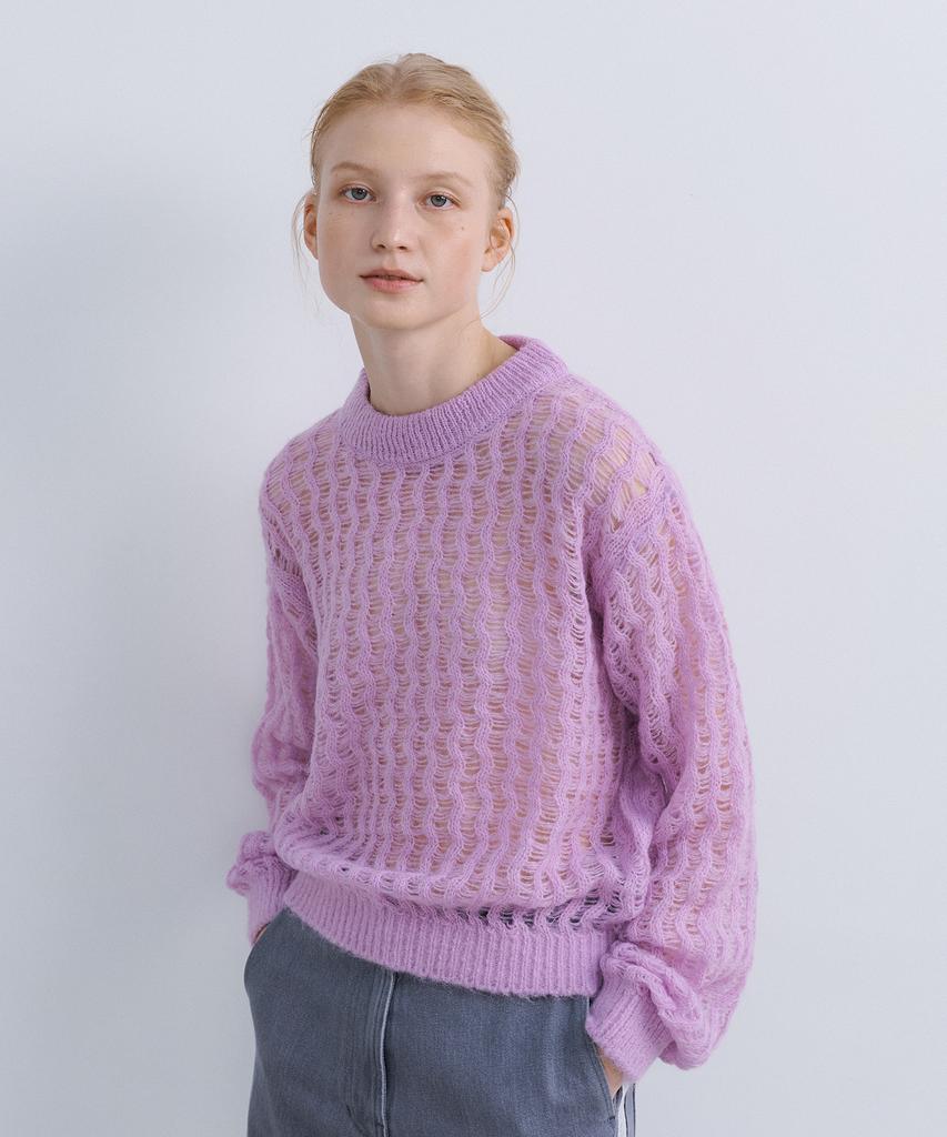 Epinggeulleo Summer Wool Color Knit - Purple