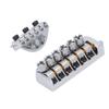 Headless Bridge Silver Color Alloy Steel 6 String Guitar Bridge Replacement for Practice