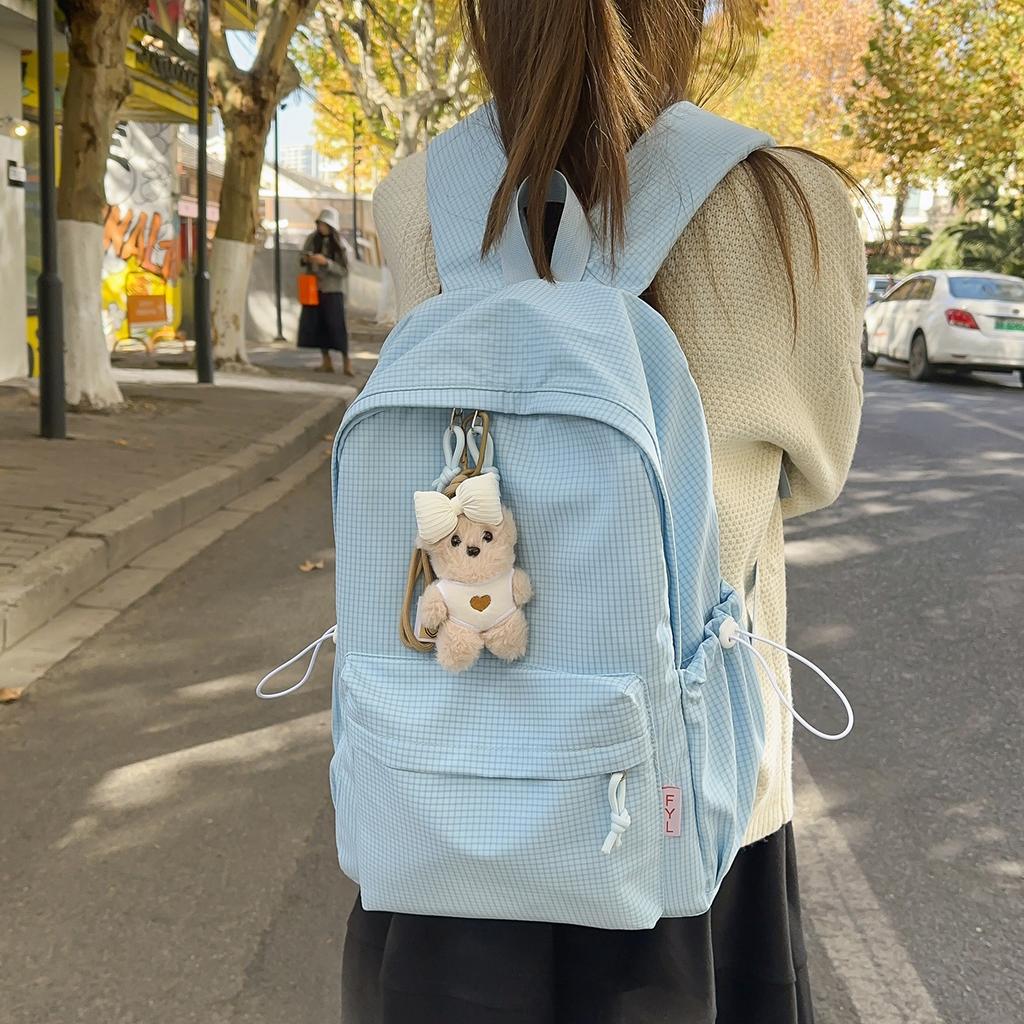 Schoolbag high-value female junior high school student cute girl simple backpack light leisure travel schoolbag female Japanese ins style