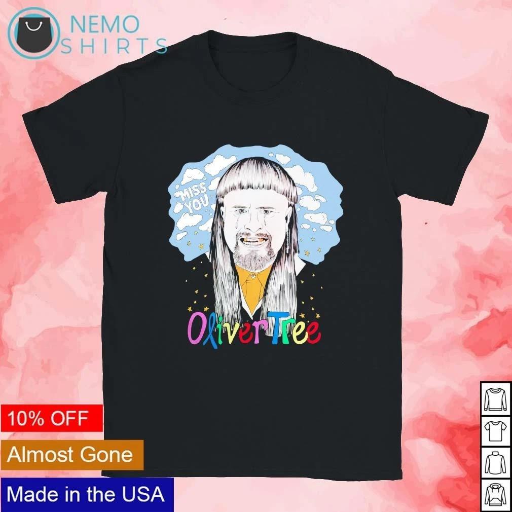 Oliver tree miss you cartoon shirt Black All size S-5XL BS1891 L