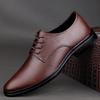 Men's Summer Business Leather Shoes - British Style Lace-up Casual Formal Genuine Leather, Large Sizes Available