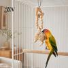 Chew Toy for Parrots Wooden Blocks Parrot Toy, Bird with Beads Rattan Balls or No Paint Dried Star Fruits, Cage Accessory Small Medium Cockatiels