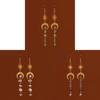 Fashion Asymmetrical Crystal Earrings With Moonstone And Geometric Alloy Design For Women