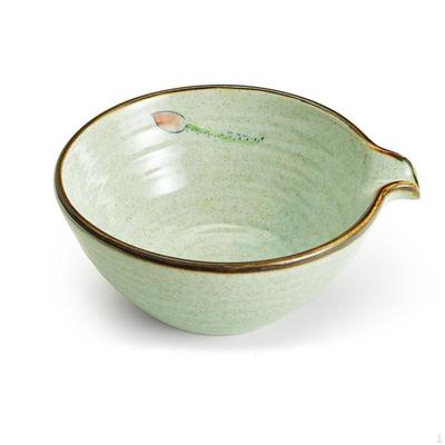 Porcelain Matcha Bowl with Pouring Spout Tea Making Mixing for Daily Japanese