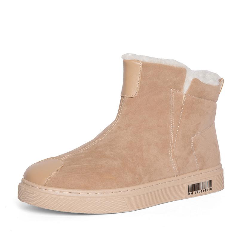 Winter new snow boots men's and women's Martin boots cotton boots cotton shoes Korean version trend Northeast velvet warm men's boots