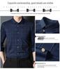 2023 Men's Long Sleeve Stretch Plaid Shirt - Wrinkle-Resistant, Non-Iron, Business Casual Striped Design