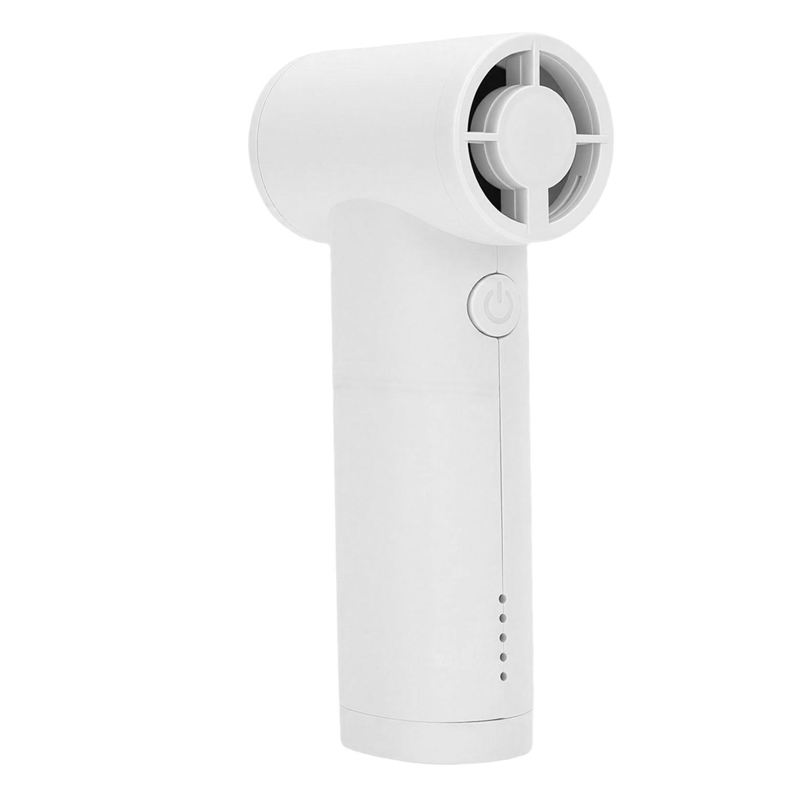 

Portable Handheld Turbo Fan 40000RPM 5 Speed Levels 5000mAh Type C Rechargeable Battery Cooling Fan for Outdoor Travel белый