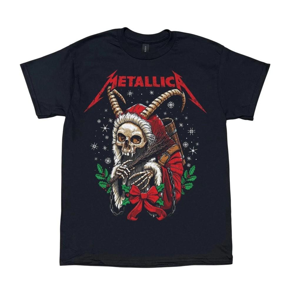 Metallica Santa Skeleton, Heavy Cotton Black Unisex T-shirt, Size S-5XL HOT NEW Unisex T-Shirt XXXL