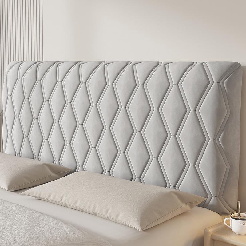 Lux Quilted Bed Headboard Cover: Thick, Soft Padding for Wood Backrest – Universal, All-Season Dust Cover.