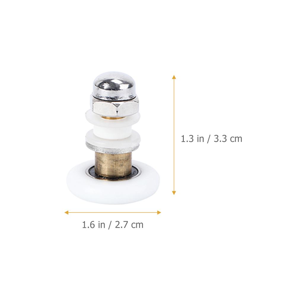 

4Pcs Sliding Wheel Replacement for Shower Doors Smooth Glide Bathroom Glass Door Rollers Eccentric Pulleys Runners