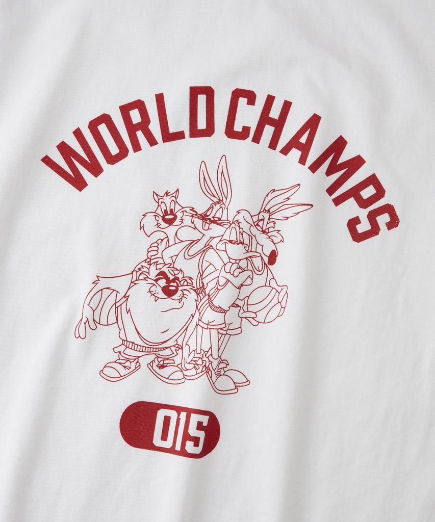 OUTSTANDING [Looney Tunes] Half Sleeve Tee(World Champs)_White
