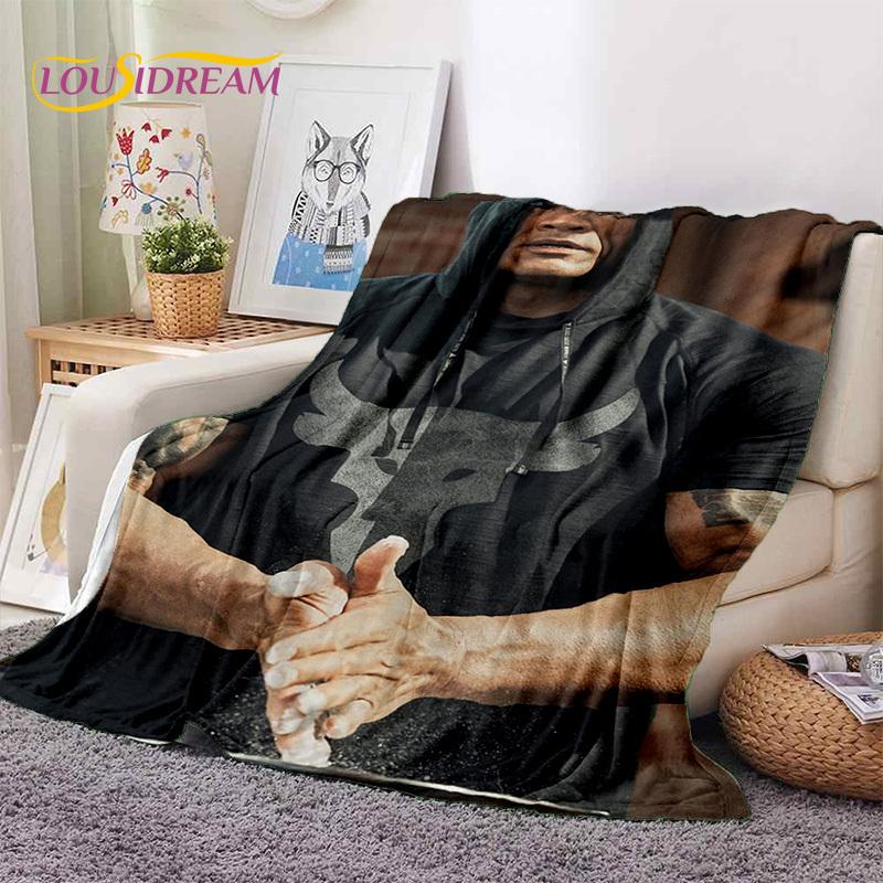 La Roccia Dwayne Johnson Attore Coperta Morbida in Flanella, Coperta da Lancio Coperta Confortevole per Picnic Letti Divano Casa Camera da Letto Regalo