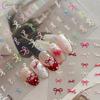 1pc Colorful Bow Ribbon Bowknot Nail Sticker 3D Mini Nail Appliques Adhesive Decal Nail Charms Nail Art Manicure Decorations DIY