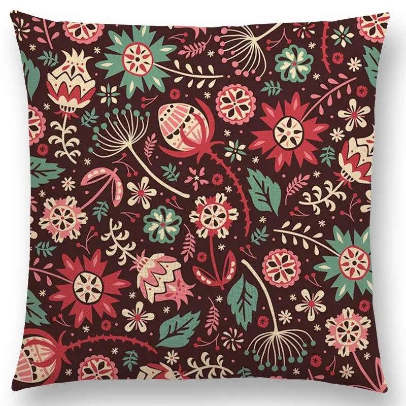 

Декоративная наволочка для домашнего декора, милая подушка с цветочным принтом, дизайнерская высококачественная диванная подушка для гостиной 40x40cm
