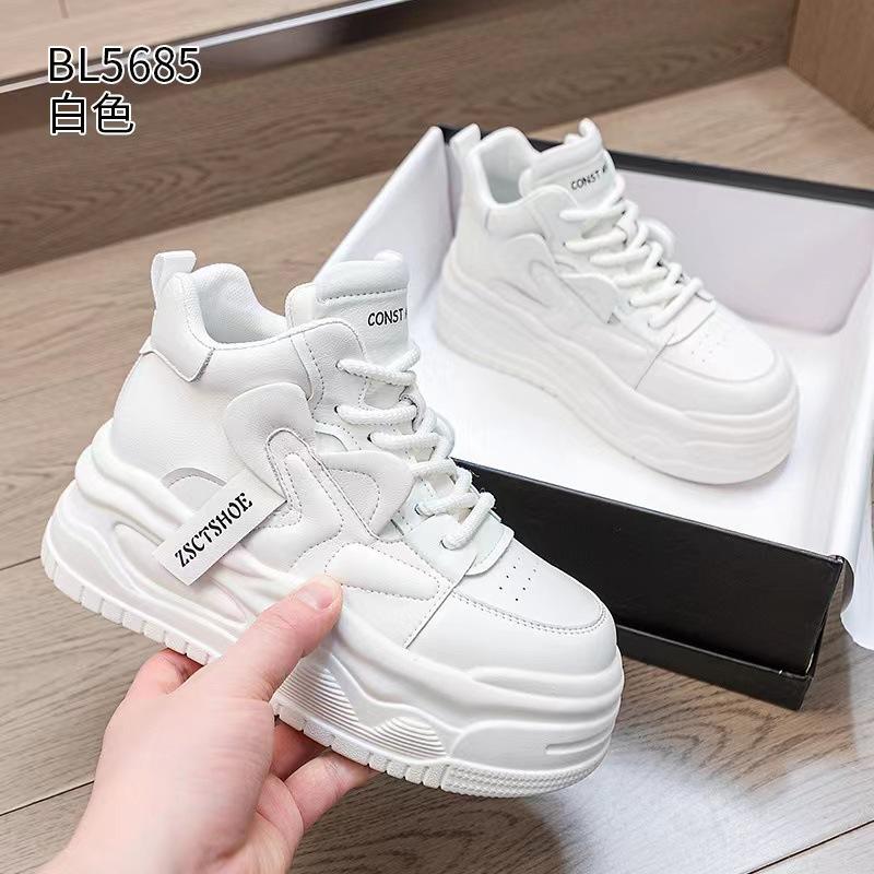 Leather Casual Shoes Ins Trendy Spring and Autumn New Muffin Platform Small College Style