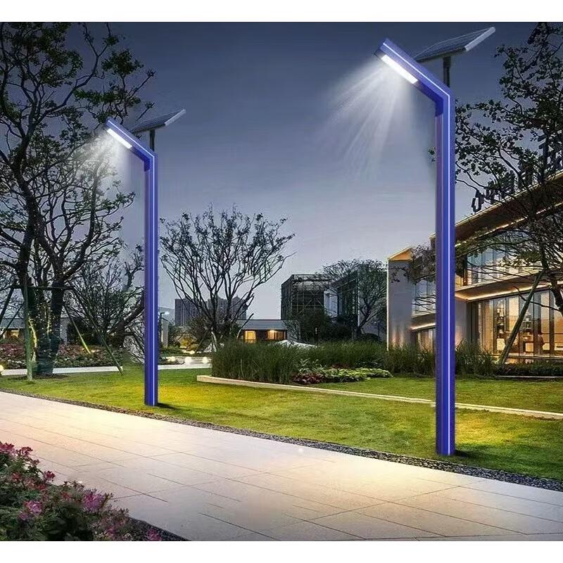 Solar Powered L-Shape Aluminum Landscape Street Light