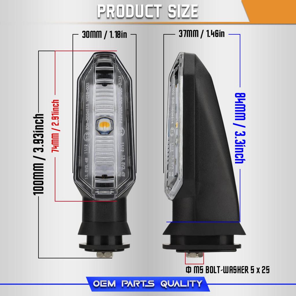 HEIYE 2pcs LED Turn Signal Indicator Replacement for CLICK 125 I CLICK 150 I