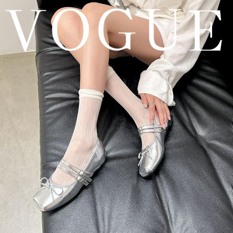 5 inner height increase silver single shoes women's autumn new square head bow light mouth summer word belt Mary Jane