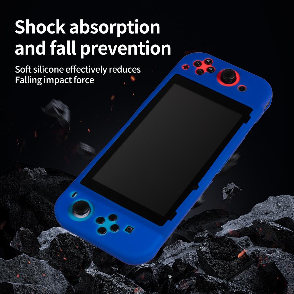 

For Nintendo Switch Silicone Protective Case Handheld Game Console Shockproof Cover Transparent