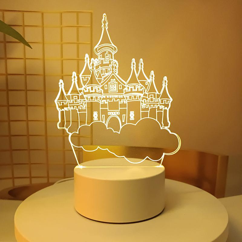 3D Bear Night Light Acrylic Table Lamp for Bedroom