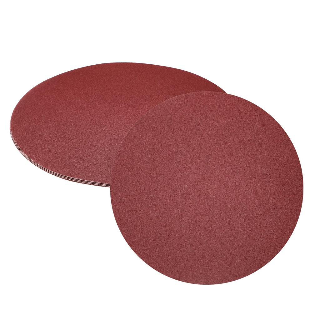 Uxcell PSA Sanding 100 Grit Aluminum Oxide Round Sander Paper for Sanding Auto Car and Metal 5-Piece 12-inch Discs, Self-Adhesive Stick-Back