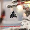 New Acrylic 2D Flat Personalized Off-road Motorcycle Rider Car Pendant Schoolbag Keychain Pendant