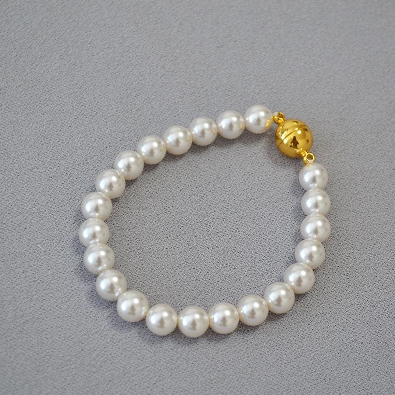 Элегантное французское жемчужное магнитное ожерелье и цепочка для свитера для женщин