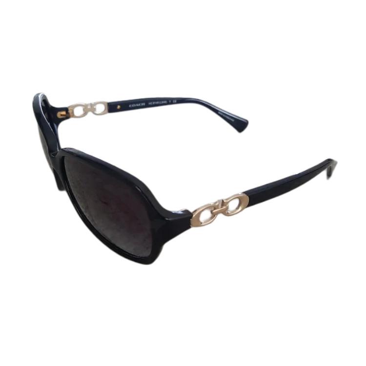 Coach Logo Design Rectangular Sunglasses Women sunglasses Black HC8146-L949-BLACK F,Black